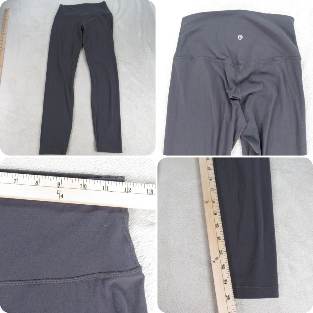 Lululemon Leggings Womens 2 Gray Stretch Wide Waistband Pull On Cropped‎ Yoga